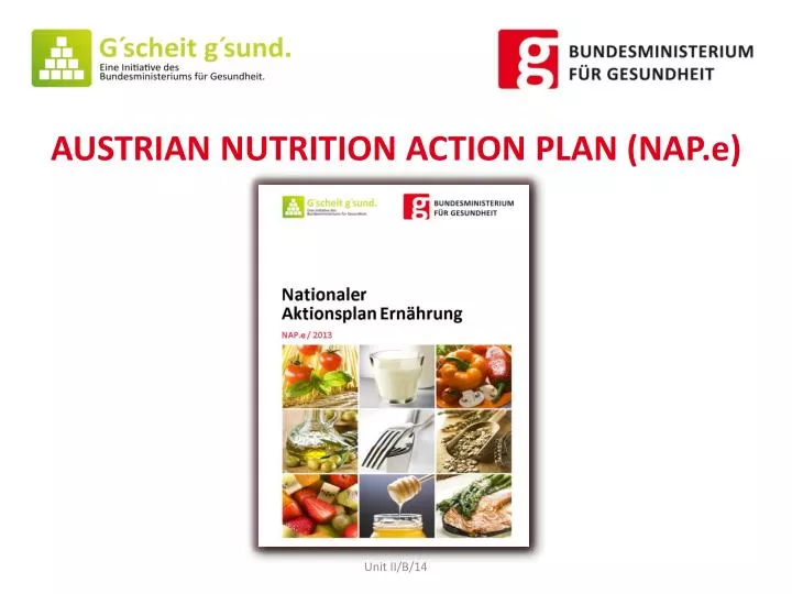 austrian nutrition action plan nap e