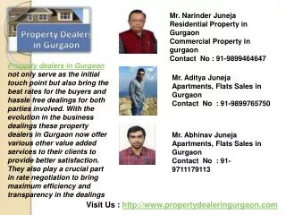 Property Dealers in Gurgaon offers Residential & Commercial