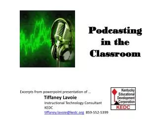 Podcasting in the Classroom