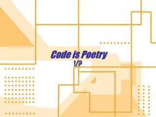 Code is Poetry