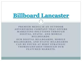 Lancaster Billboard