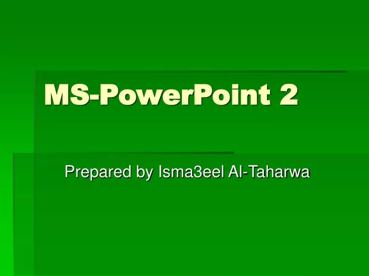 ms powerpoint 2