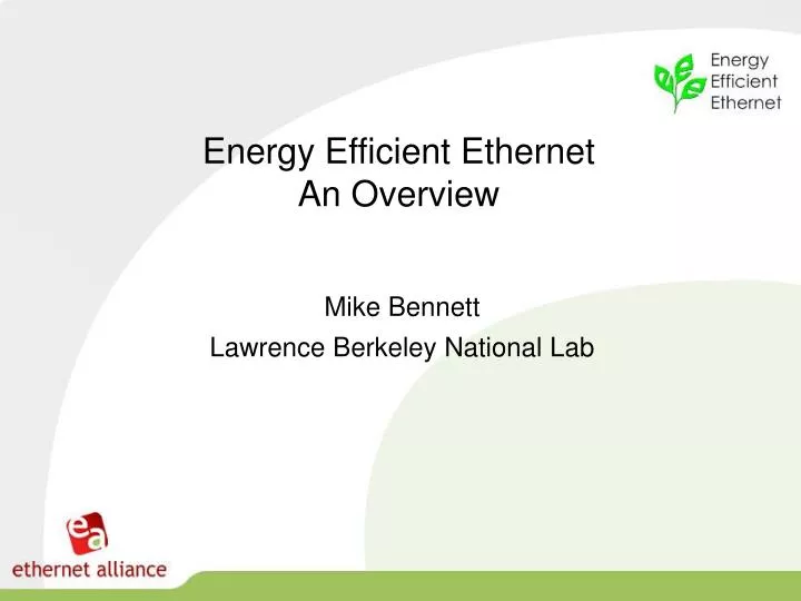 energy efficient ethernet an overview