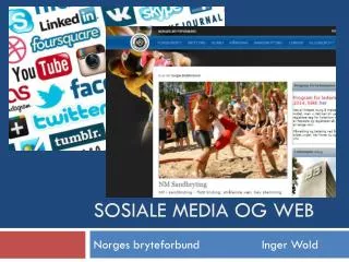 sosiale media og web