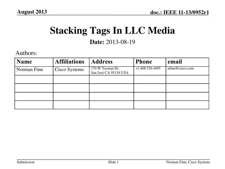 stacking tags in llc media