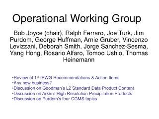 Operational Working Group