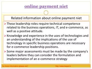 Some of the schools are providing online payment niet