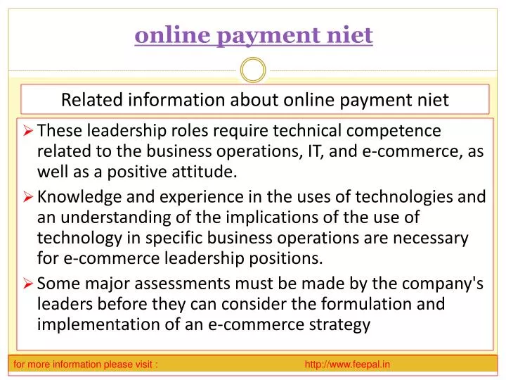 online payment niet