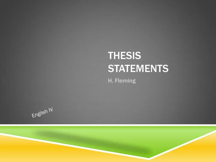 thesis statements