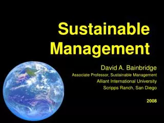Sustainable Management