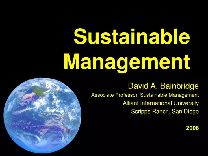 sustainable management