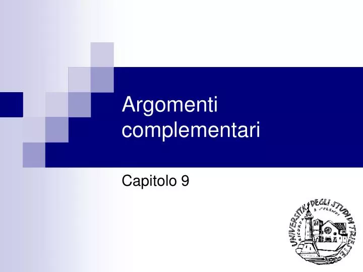 argomenti complementari