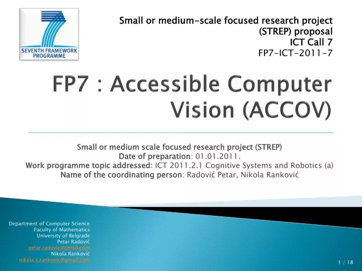 fp7 accessible computer vision accov