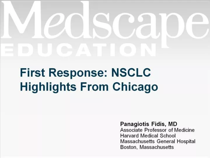 first response nsclc highlights from chicago