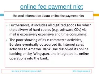 Ideas to acquire the most effective online fee payment niet