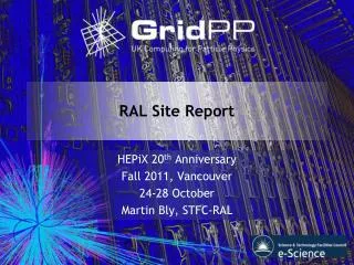 RAL Site Report