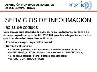 servicios de informaci n