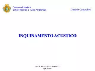 inquinamento acustico