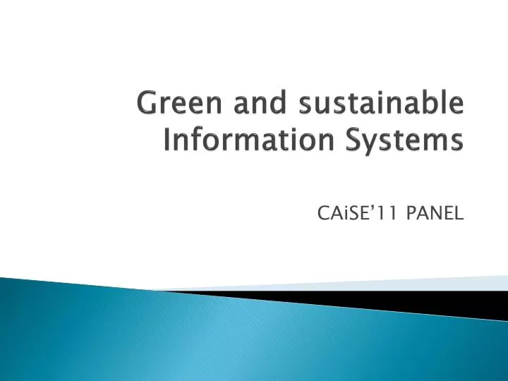 green and sustainable information systems