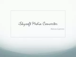 iSkysoft Media Converter