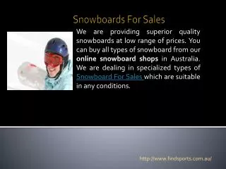 Snowboards For Sales