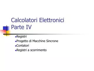 calcolatori elettronici parte iv