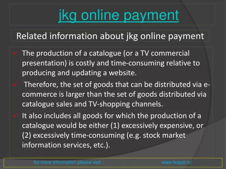 jkg online payment