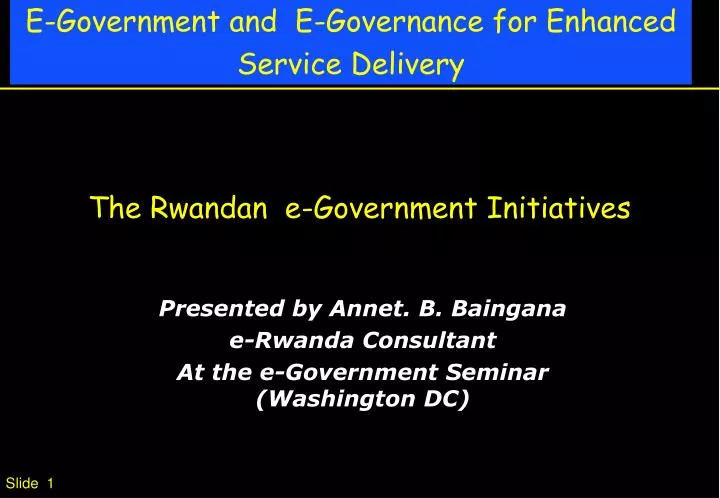 the rwandan e government initiatives