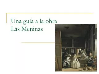 una gu a a la obra las meninas