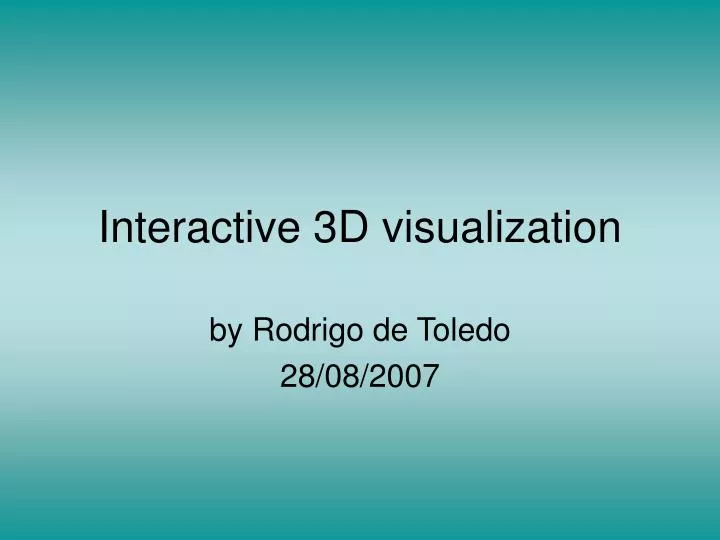 interactive 3d visualization