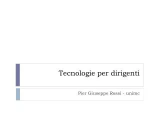 tecnologie per dirigenti