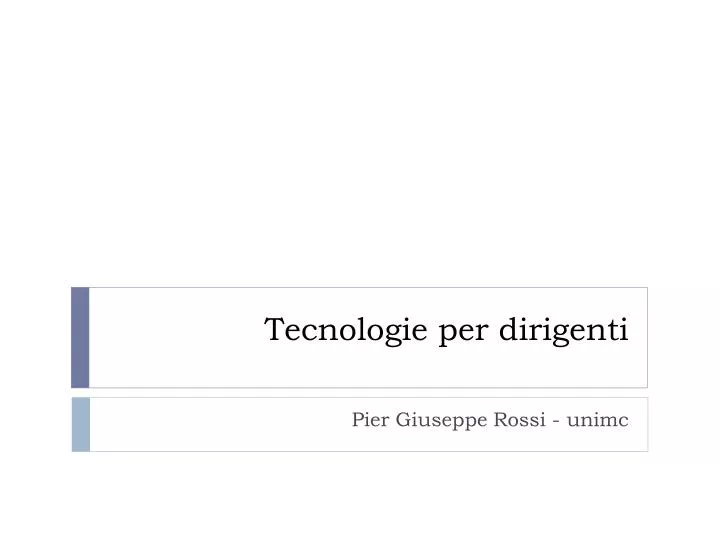 tecnologie per dirigenti