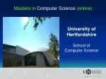 Masters in Computer Science (online) - slide 1