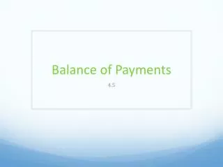 balance of payments