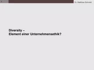 diversity element einer unternehmensethik