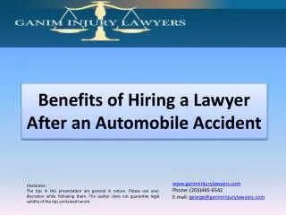Benefits of Hiring a Lawyer After an Automobile Accident