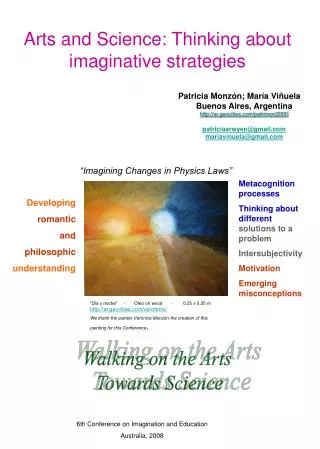 arts and science thinking about imaginative strategies