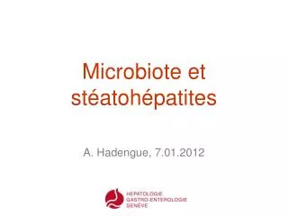 microbiote et st atoh patites