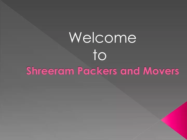 shreeram packers and movers