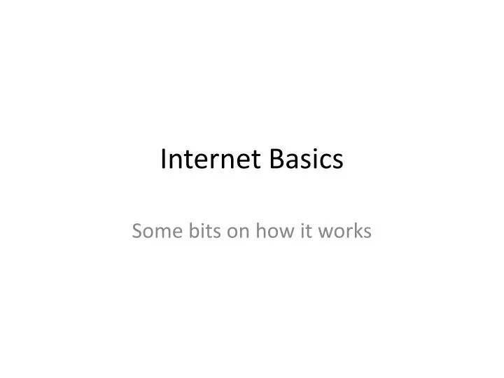 internet basics