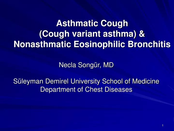 asthmatic cough cough variant asthma nonasthmatic eosinophilic bronchitis
