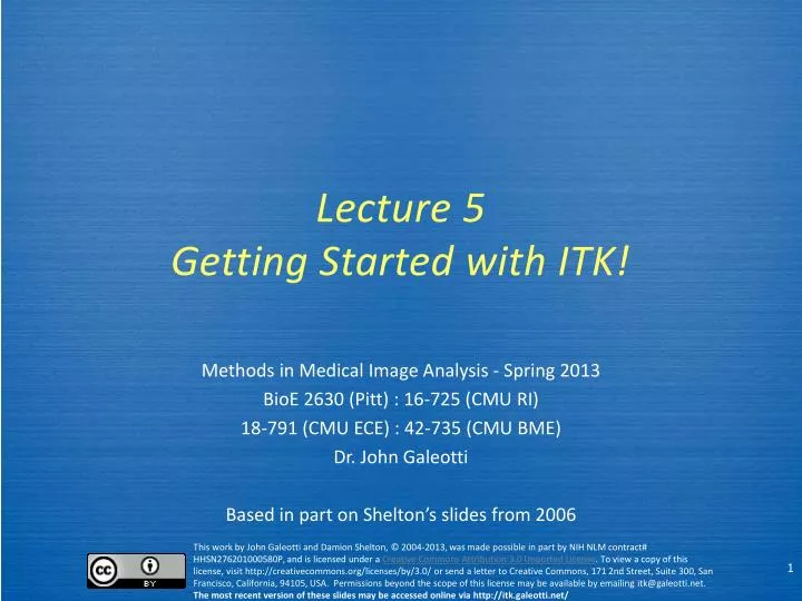 lecture 5 getting started with itk