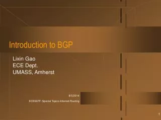 Introduction to BGP