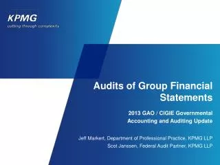 Audits of Group Financial Statements