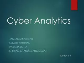 Cyber Analytics