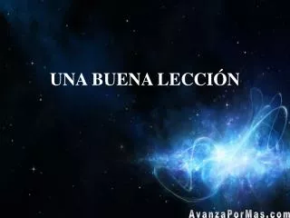 una buena lecci n