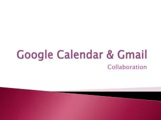 Google Calendar &amp; Gmail