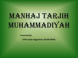 manhaj tarjih muhammadiyah