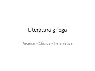 literatura griega