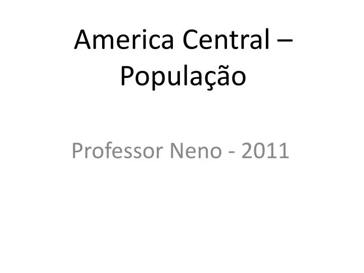 america central popula o